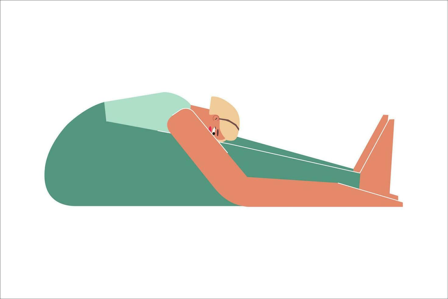 vector geïsoleerd illustratie met vlak vrouw karakter. sterk vrouw leert houding paschimottanasana Bij yoga klas. geschiktheid oefening - gezeten vooruit buigen