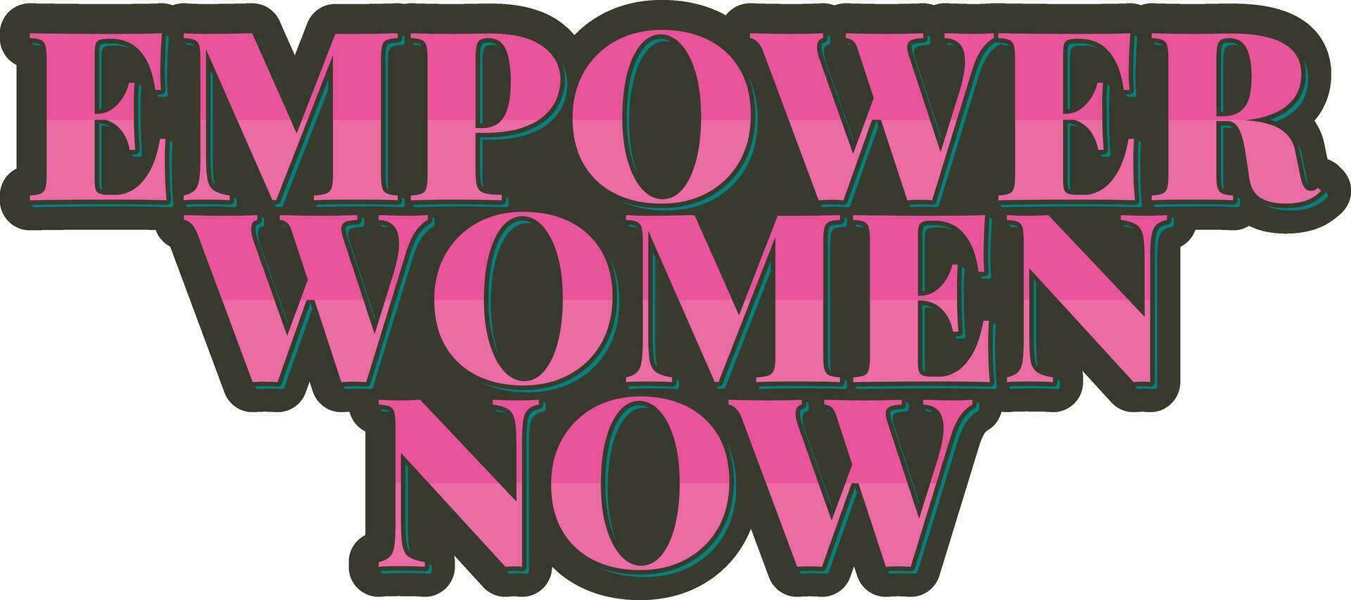 Dames empowerment typografie vector ontwerp