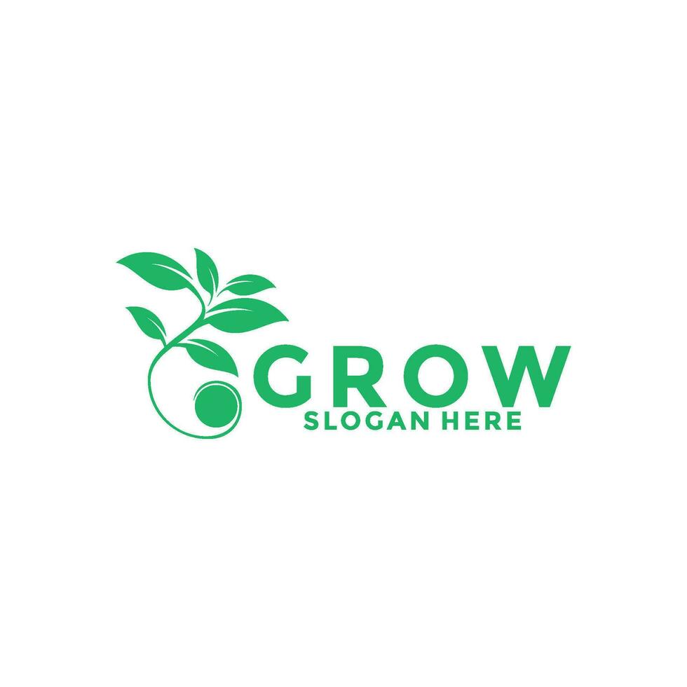 groen zaad logo type vector, toenemen logo ontwerp sjabloon vector