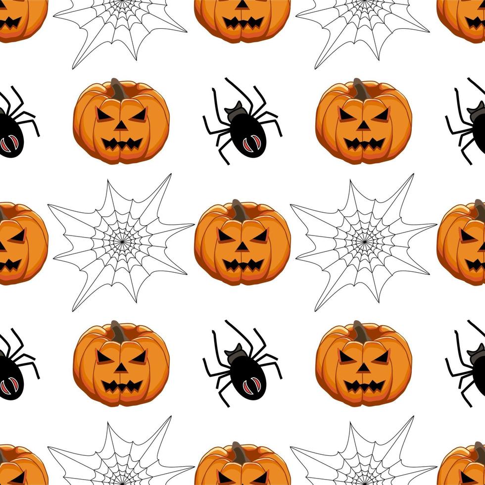 illustratie op thema groot gekleurd patroon halloween vector