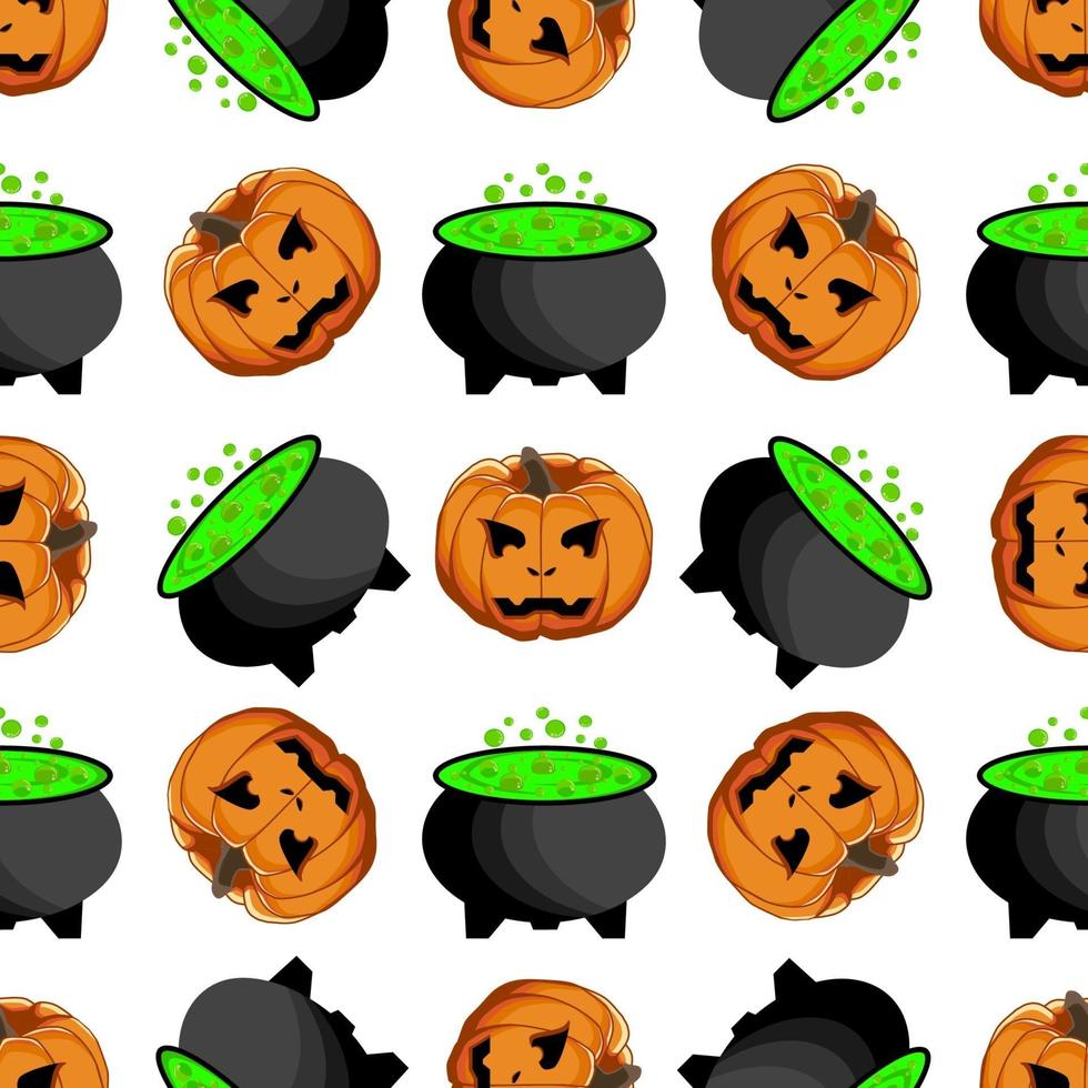 illustratie op thema groot gekleurd patroon halloween vector