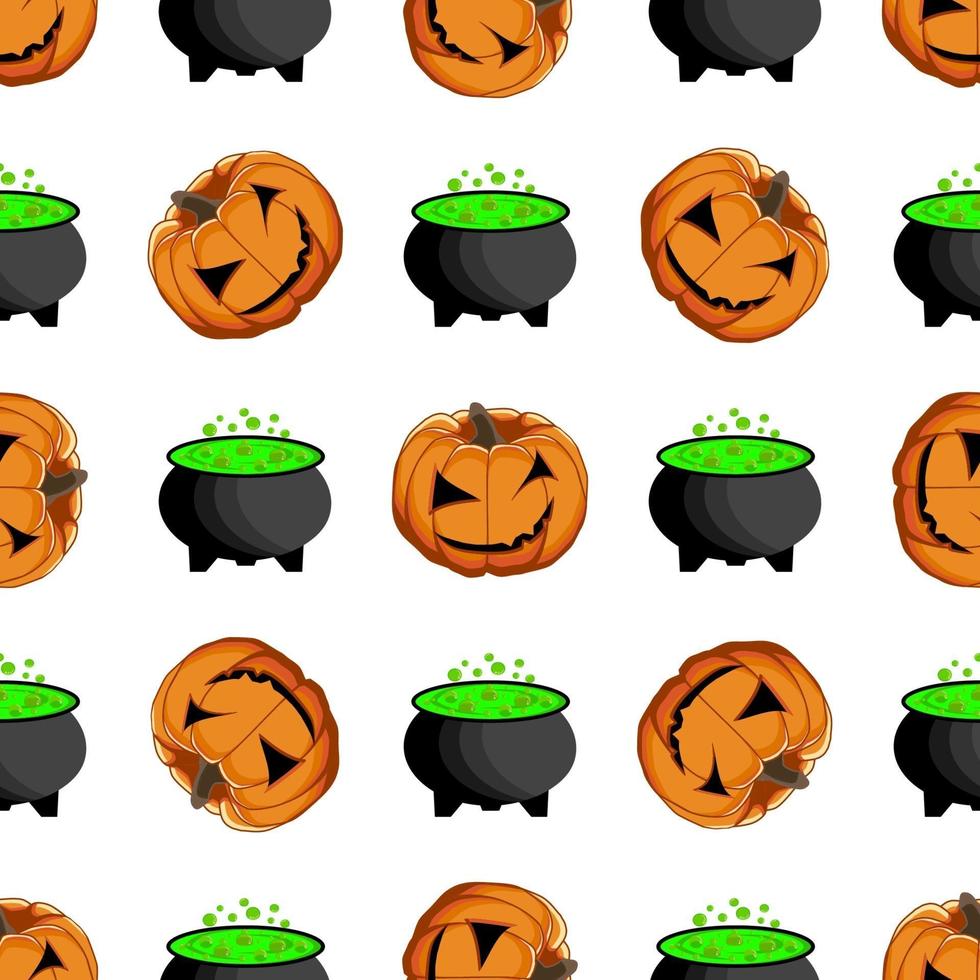 illustratie op thema groot gekleurd patroon halloween vector