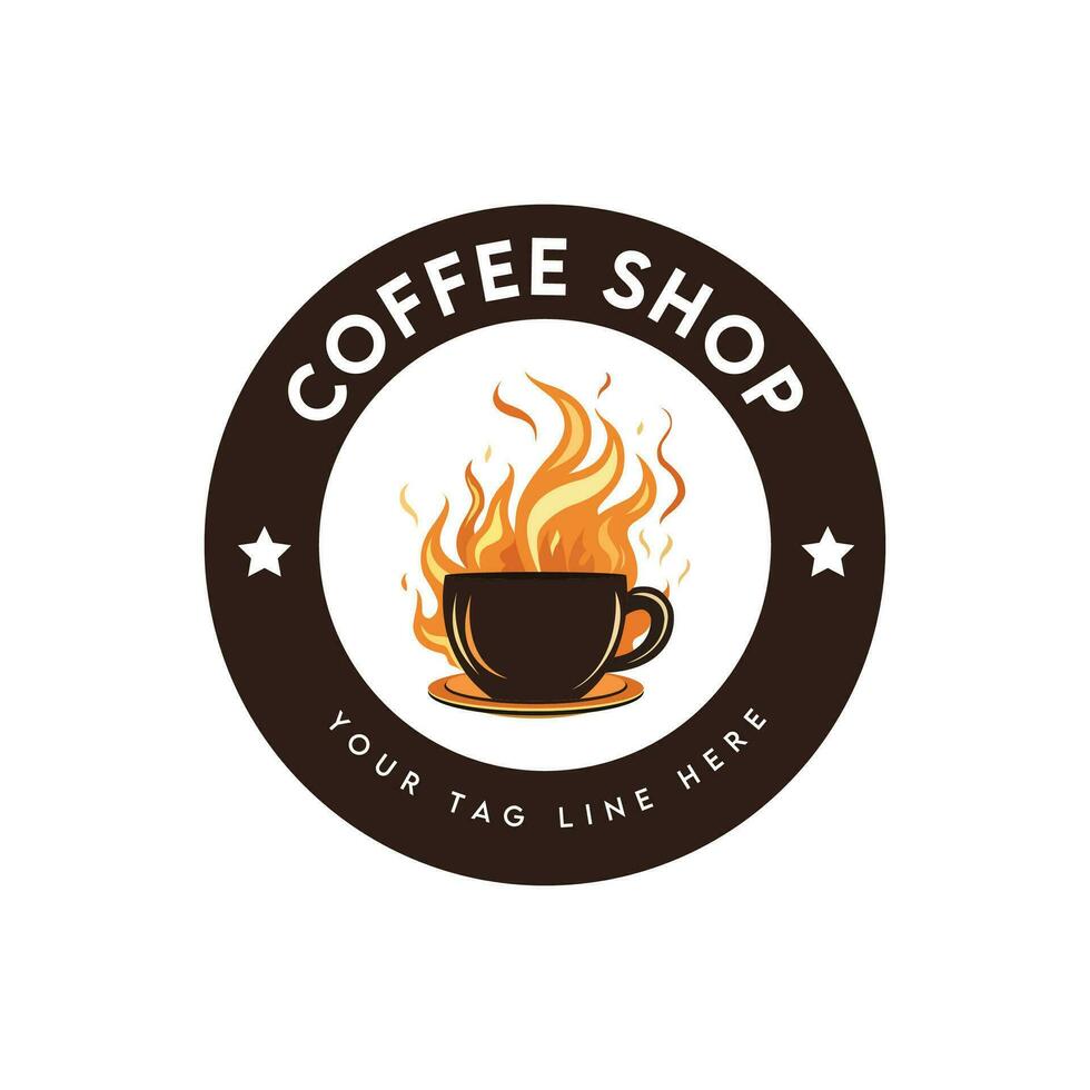 logo ontwerp voor koffie winkel restaurant vector