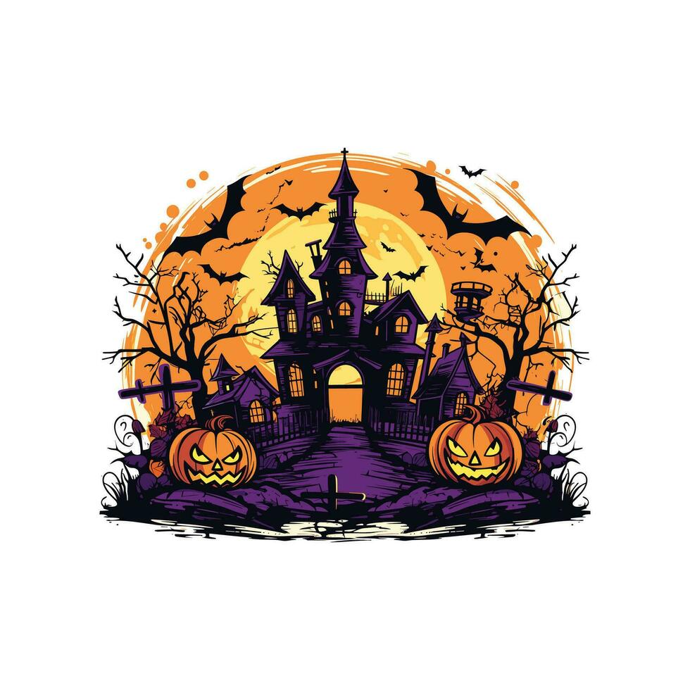 gelukkig halloween pompoenen vector t-shirt ontwerp.