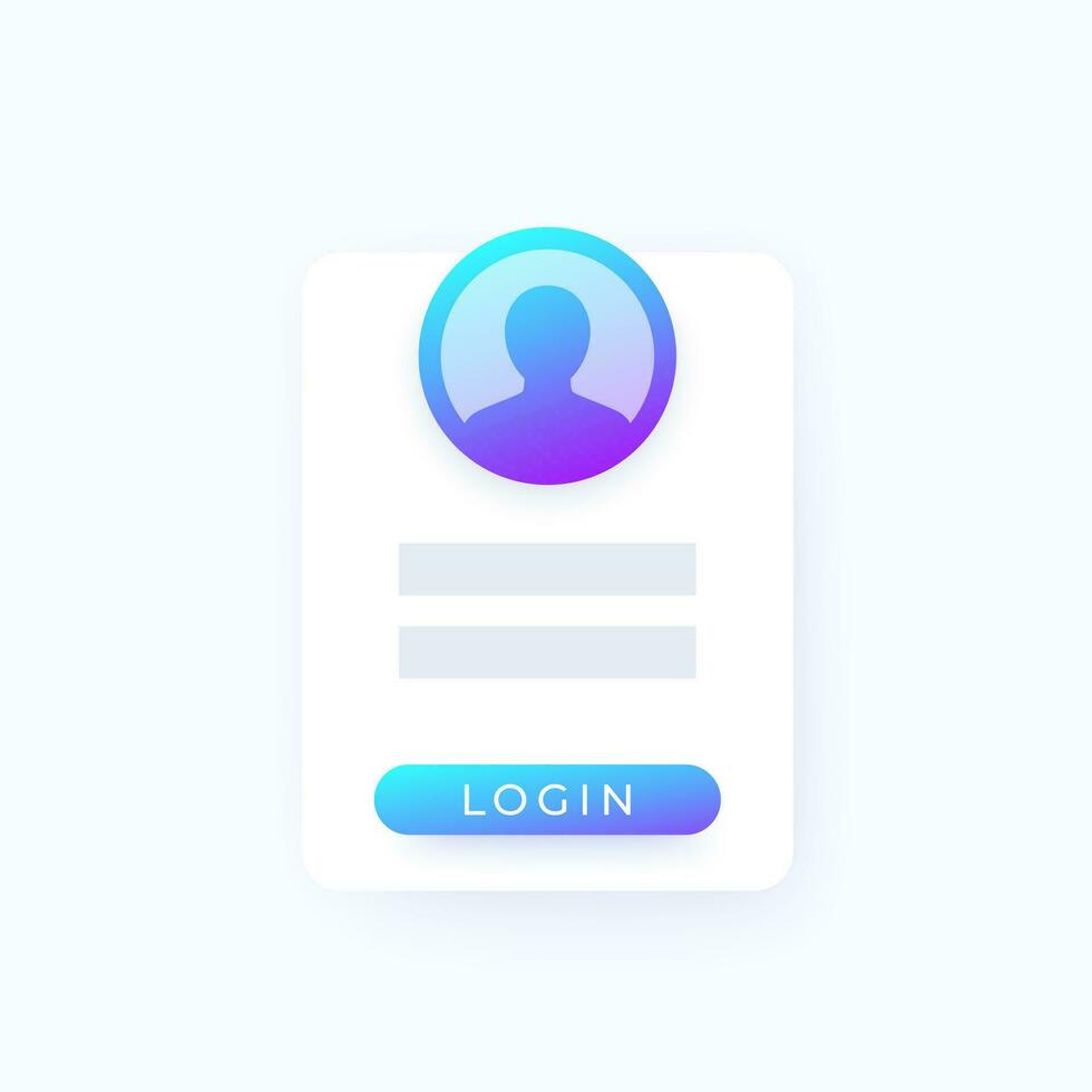 Log in, teken in het formulier, vector ontwerp