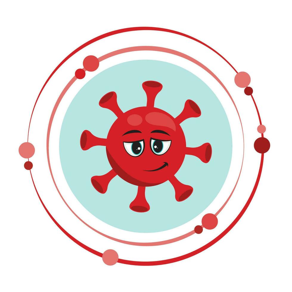 virus tekenfilm karakter vector illustratie grafisch icoon symbool