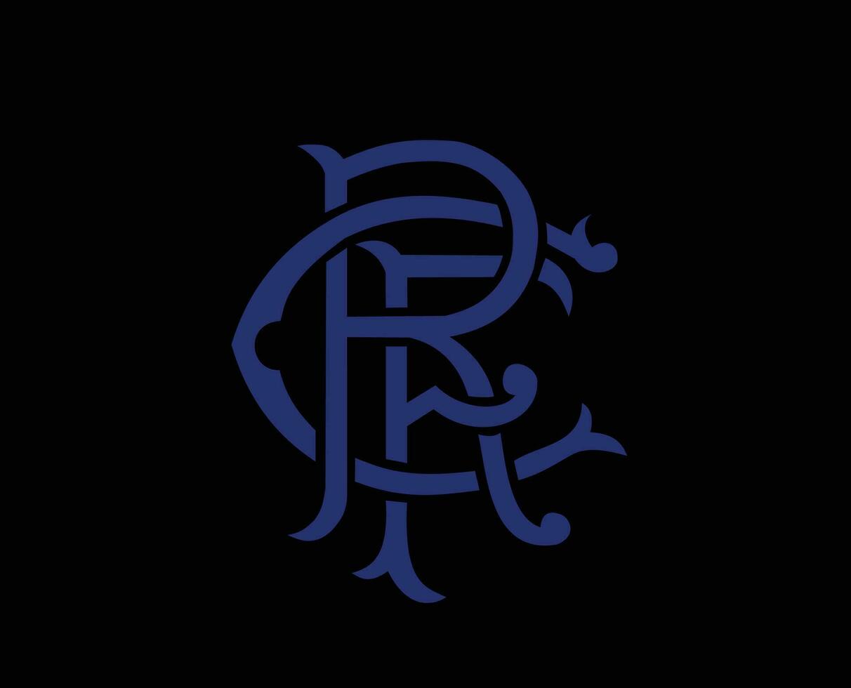 Glasgow rangers logo club symbool Schotland liga Amerikaans voetbal abstract ontwerp vector illustratie met zwart achtergrond