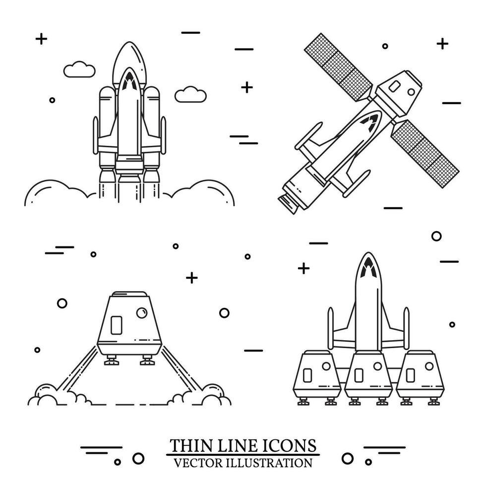 ruimte shuttle duurt uit Aan de wit achtergrond. vector