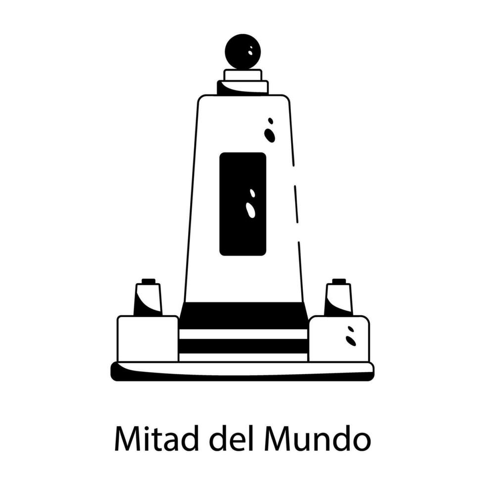 mitad del mundo vector