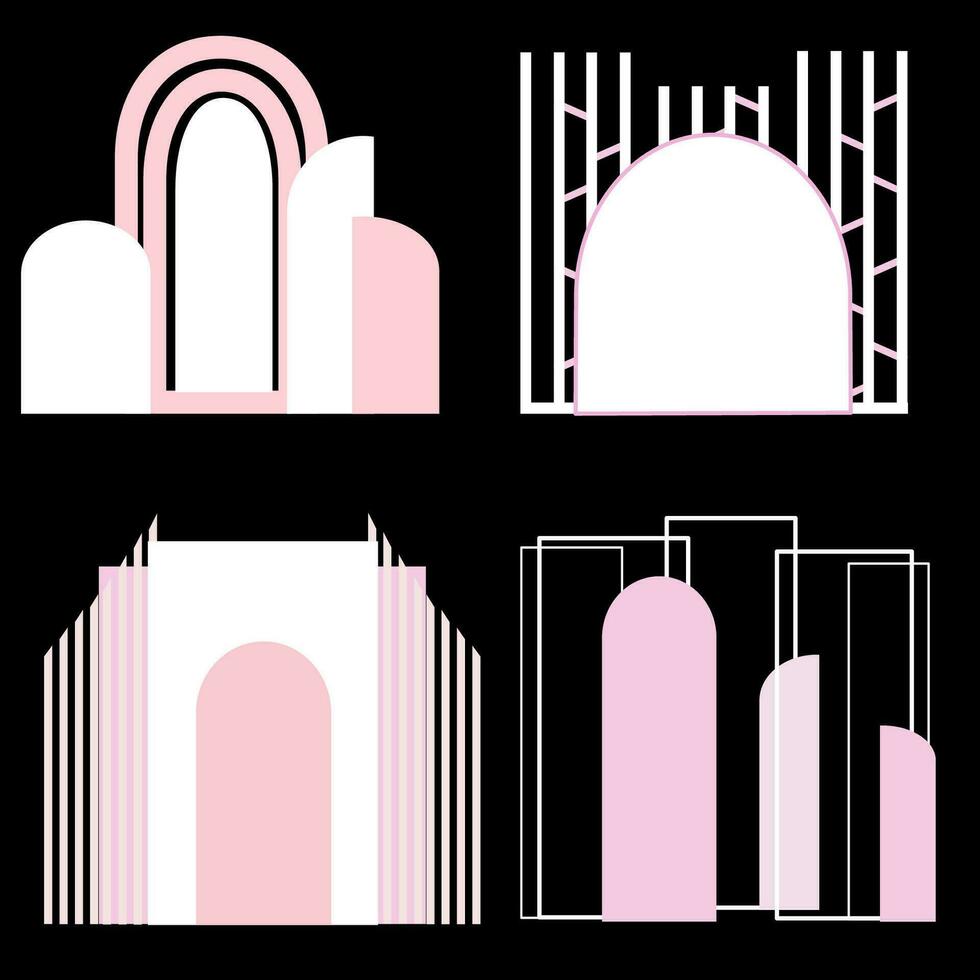 bruiloft poort decoratie vector