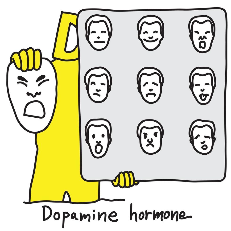 metafoor functie van dopamine hormoon is vector
