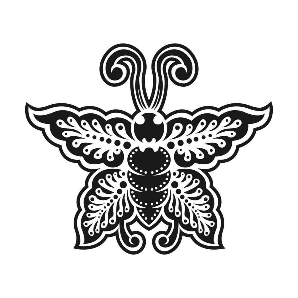 Javaans vlinder icoon vector beeld illustratie