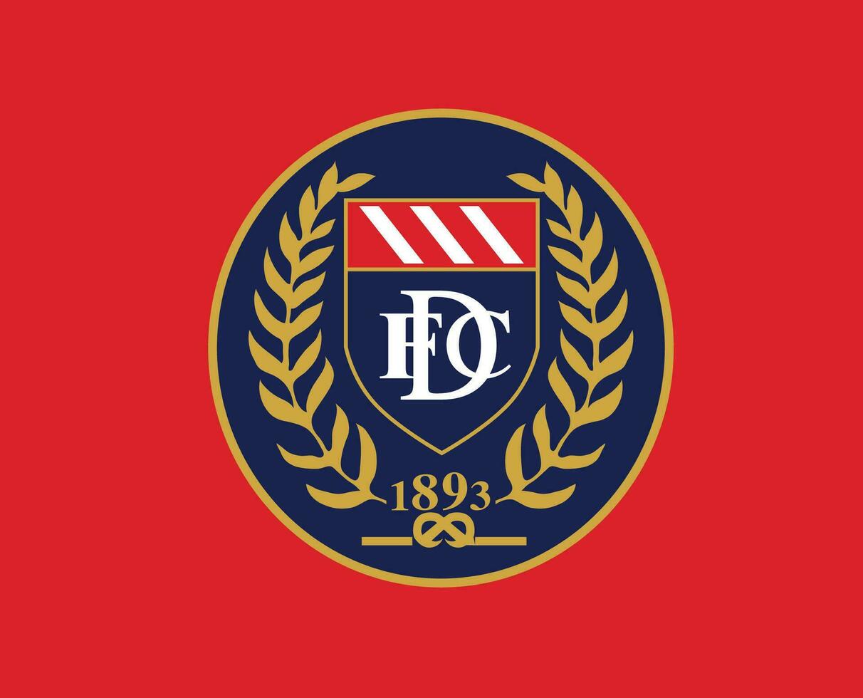 dundee fc club symbool logo Schotland liga Amerikaans voetbal abstract ontwerp vector illustratie met rood achtergrond