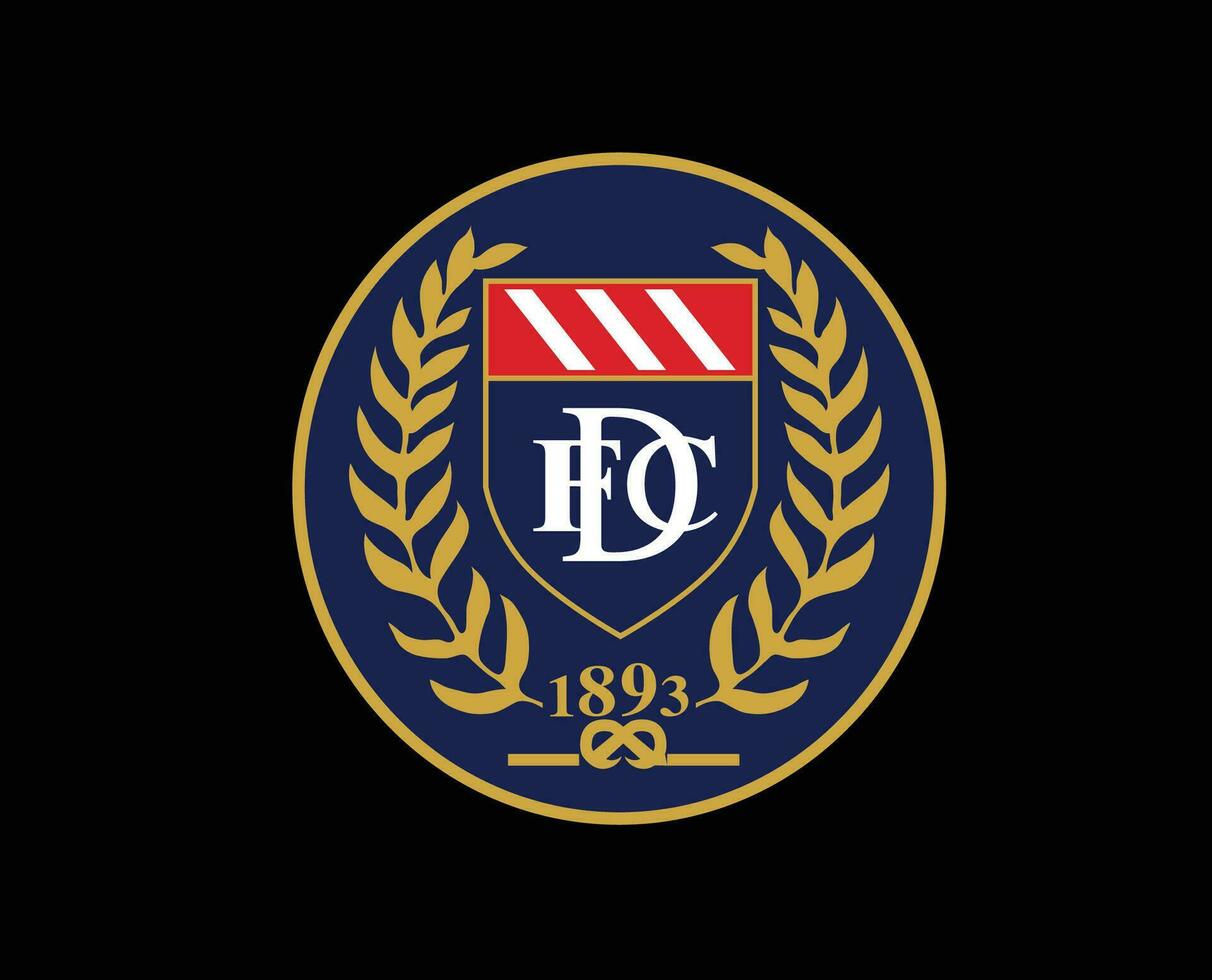 dundee fc club symbool logo Schotland liga Amerikaans voetbal abstract ontwerp vector illustratie met zwart achtergrond