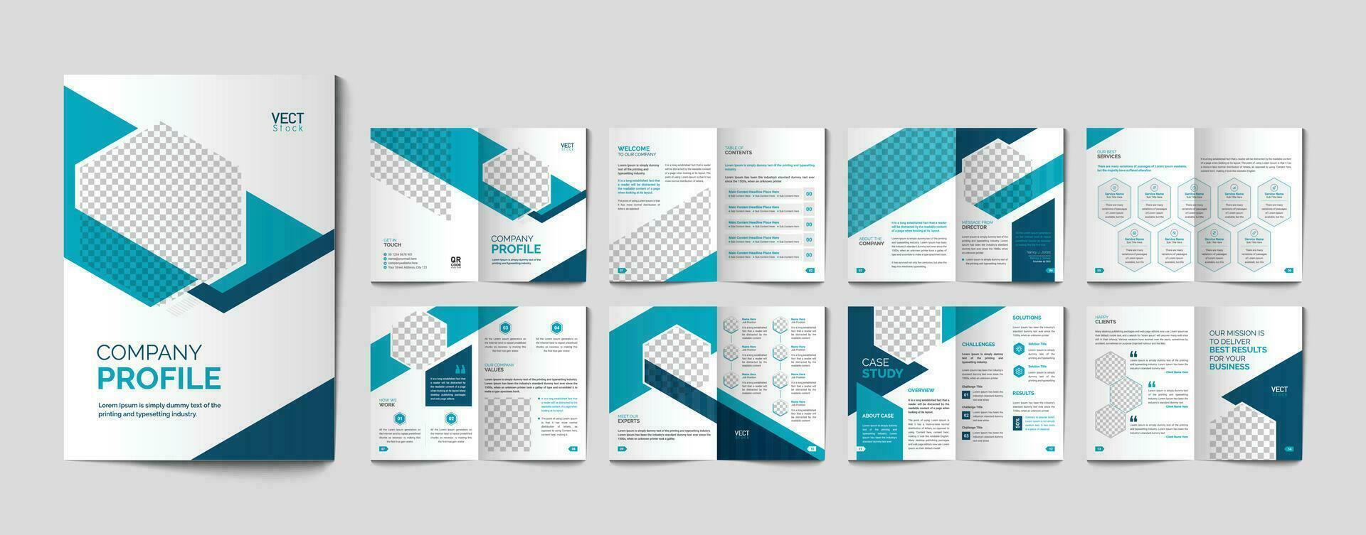 bedrijf profiel jaar- verslag doen van bedrijf voorstel zakelijke tweevoudig brochure ontwerp sjabloon vector