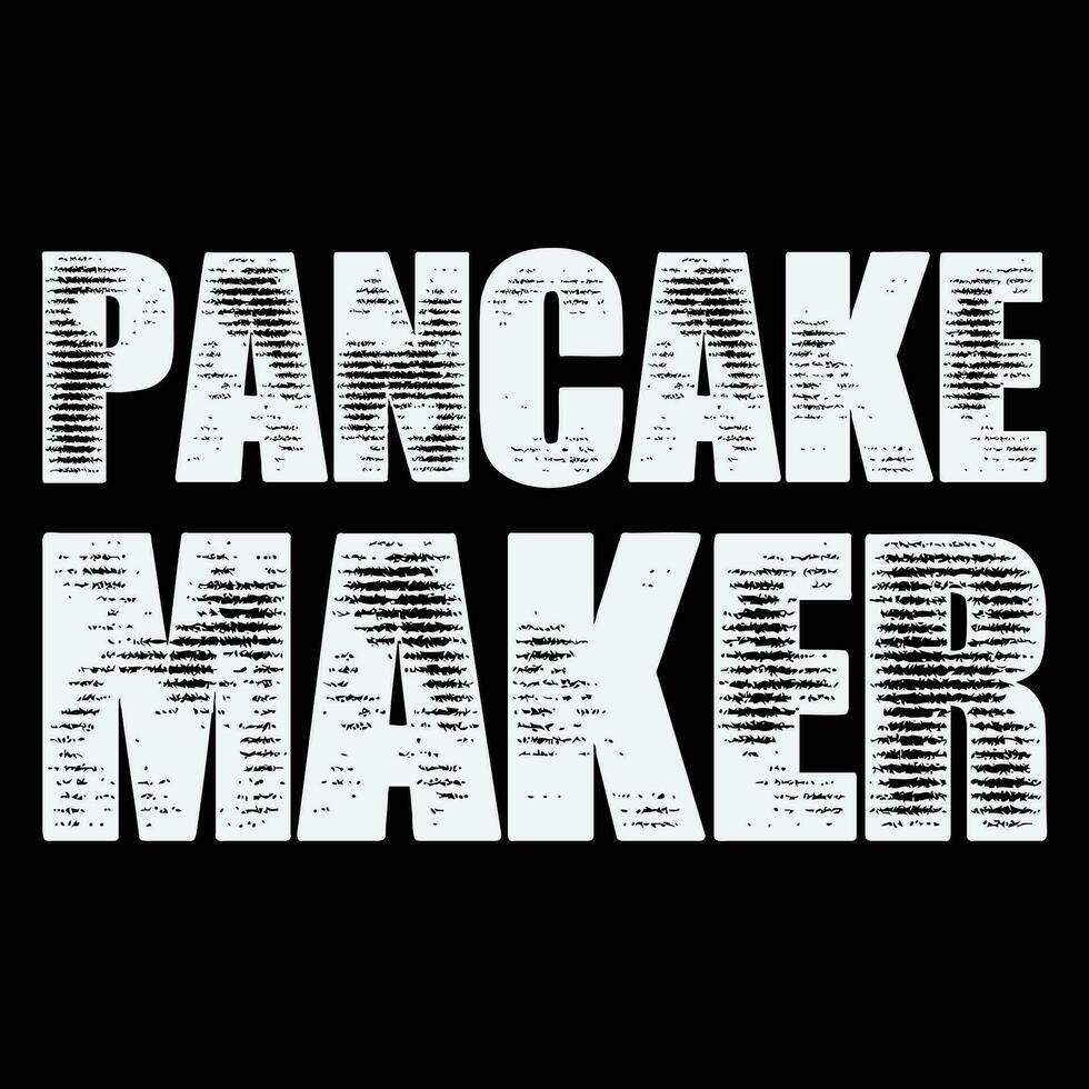 pannenkoek maker grappig ontbijt voedsel t-shirt vector