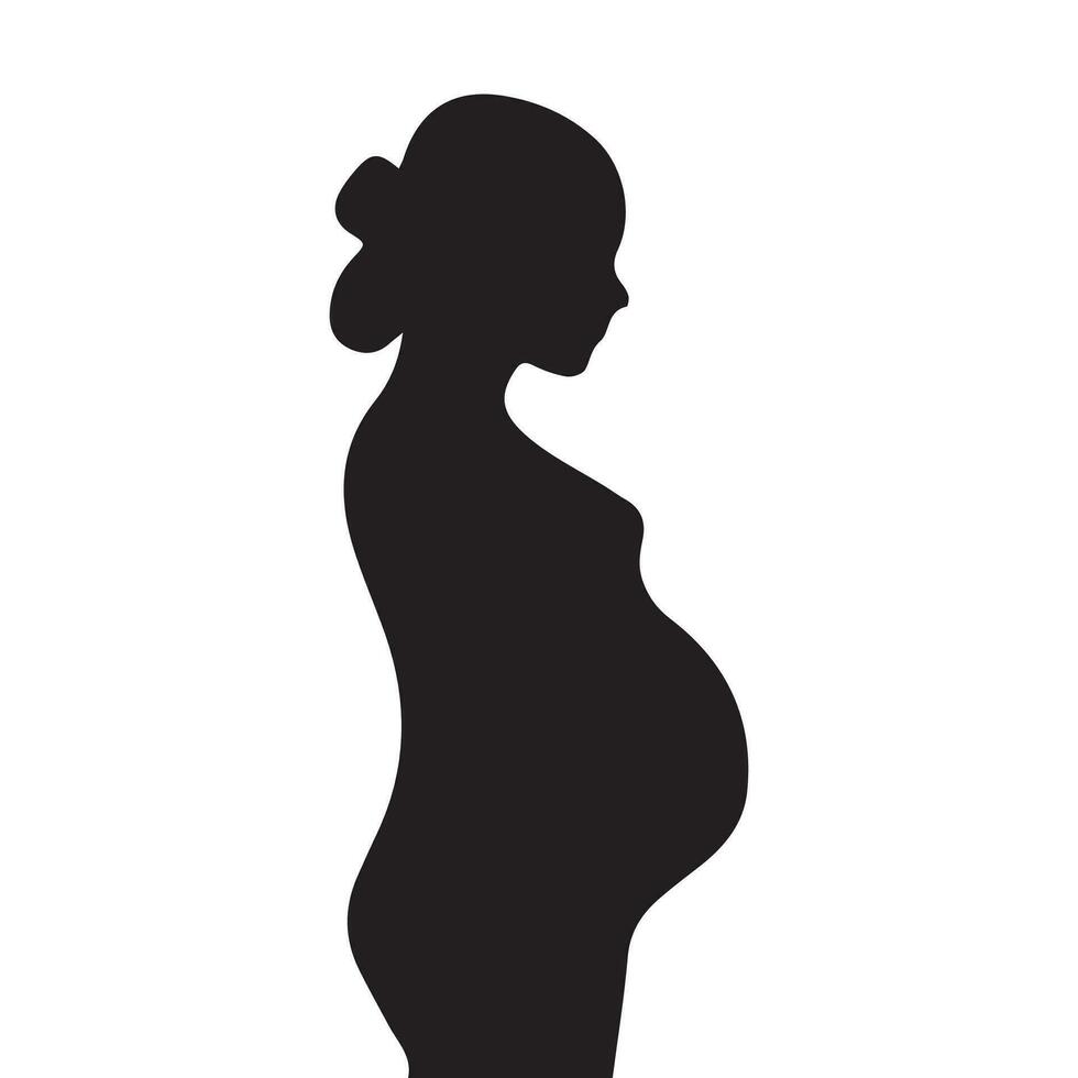 zwangere vrouw silhouet vector