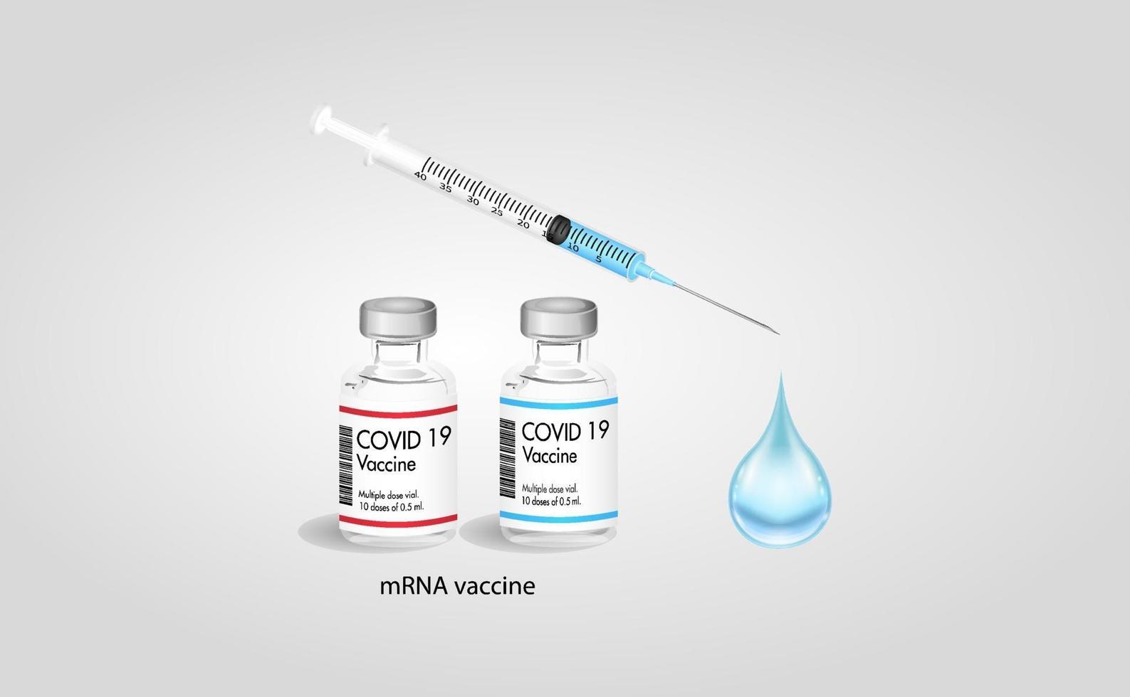 mrna vaccin sars-cov-2 vector textuur.