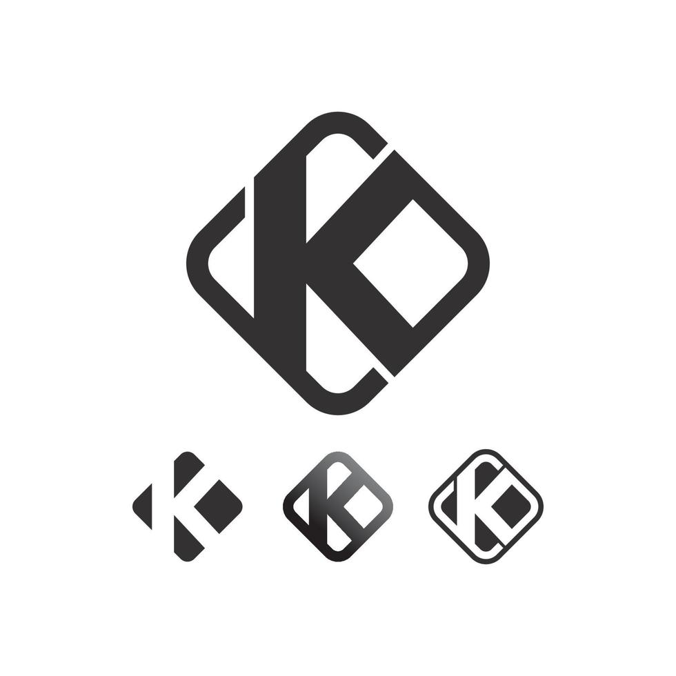 k logo ontwerp k brief lettertype concept bedrijfslogo vector en ontwerp