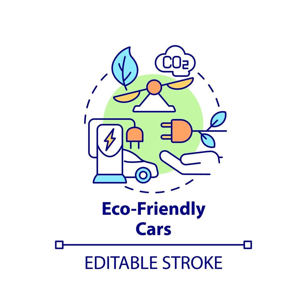 eco vriendelijke auto's concept icoon. vector