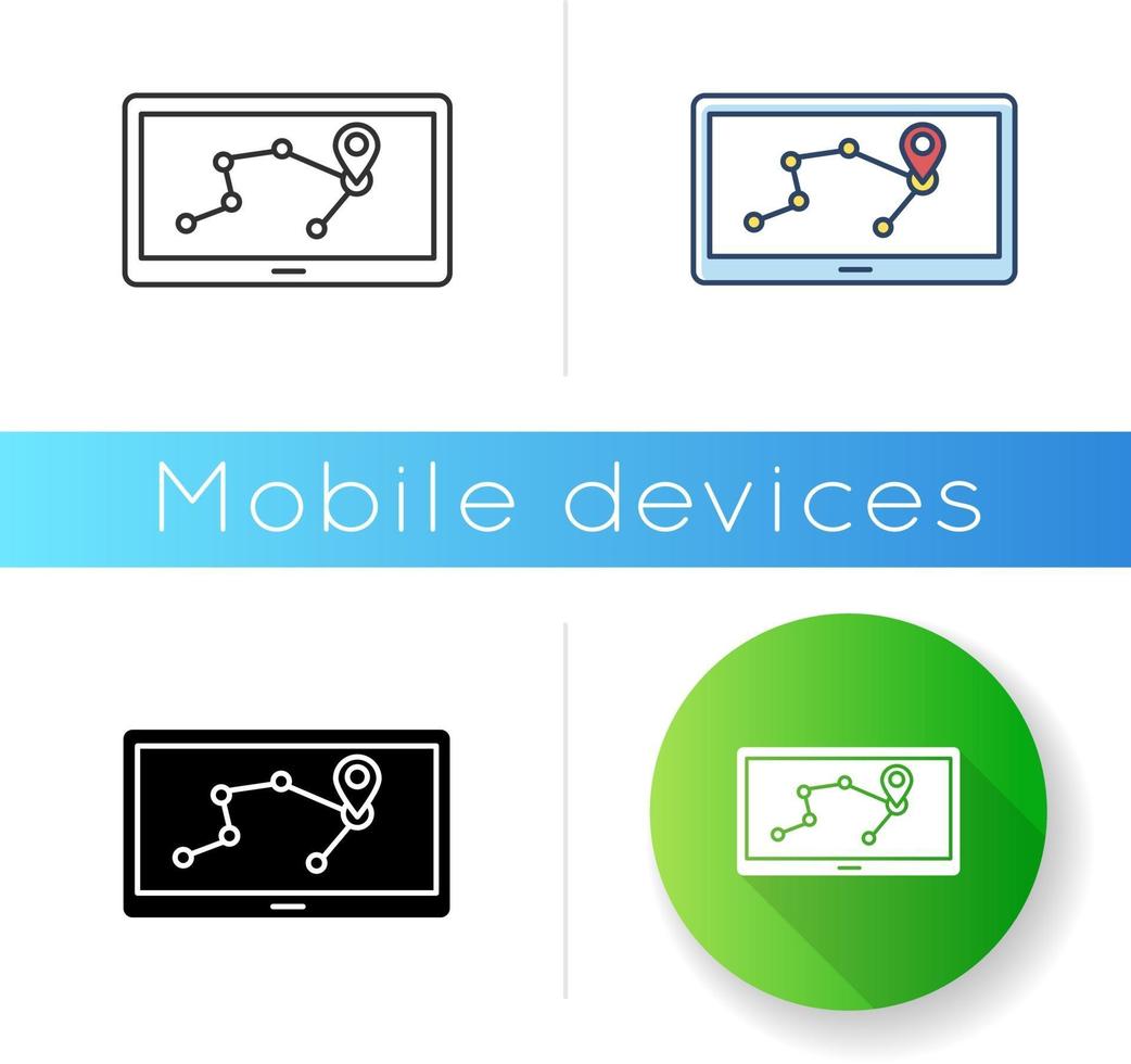 pictogram persoonlijke navigatie-assistent vector