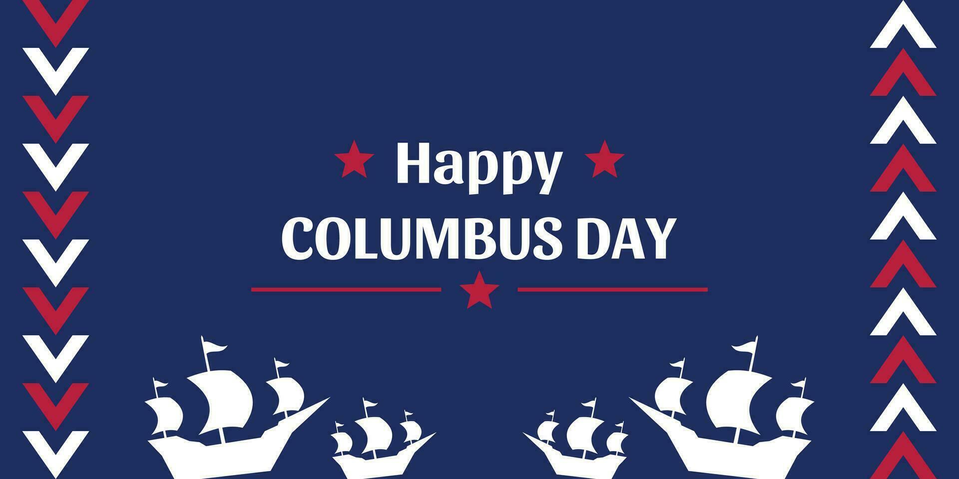 Columbus dag viering achtergrond met schip silhouet icoon en vrij kopiëren ruimte Oppervlakte. Amerikaans vlag kleur ontwerp, vector voor banier, groet kaart, poster, web, sociaal media.