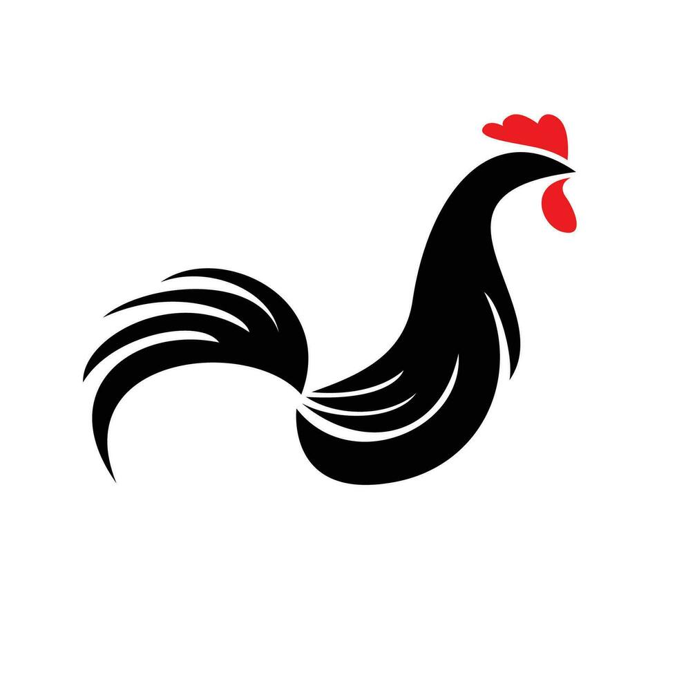 haan hoofd logo ontwerp. kip karakter, teken en symbool. vector