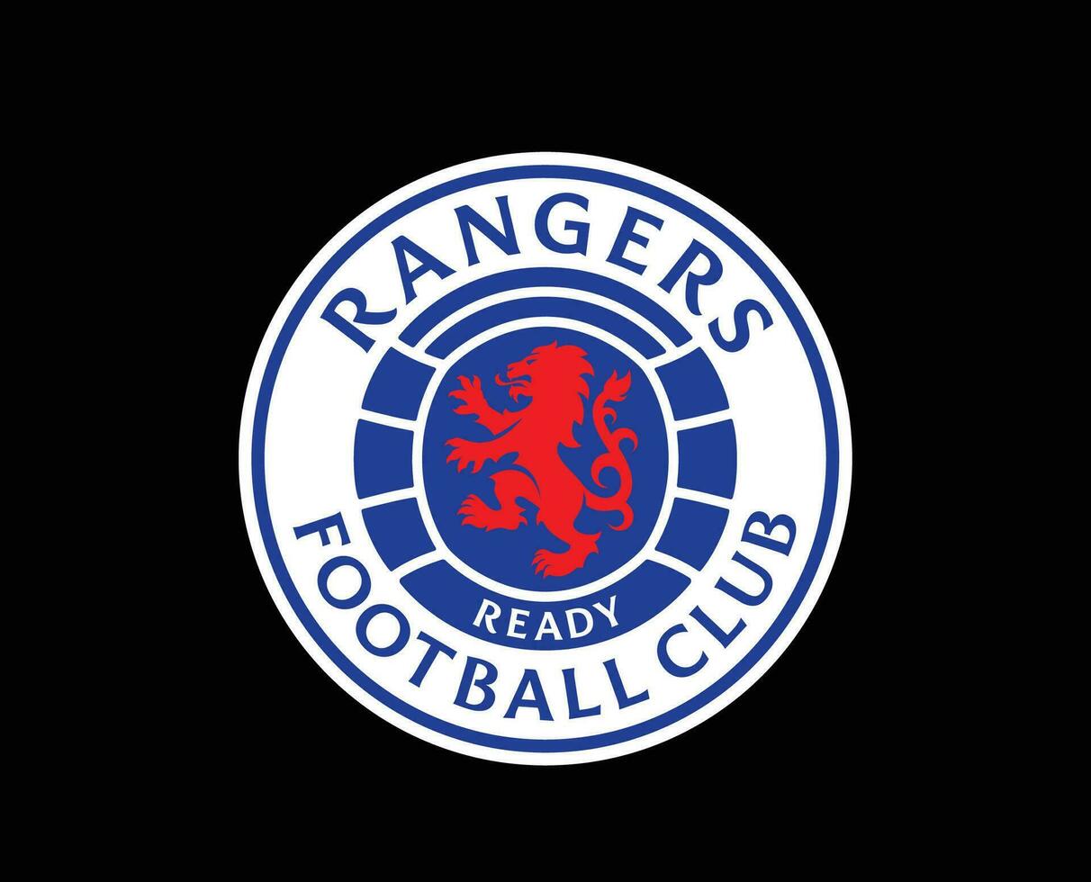 Glasgow rangers club logo symbool Schotland liga Amerikaans voetbal abstract ontwerp vector illustratie met zwart achtergrond