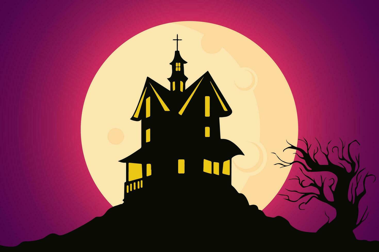 gelukkig halloween evenement vlak banier vector sjabloon. halloween sjabloon eng, spookachtig tekenfilm achtergrond. helloween horizontaal poster