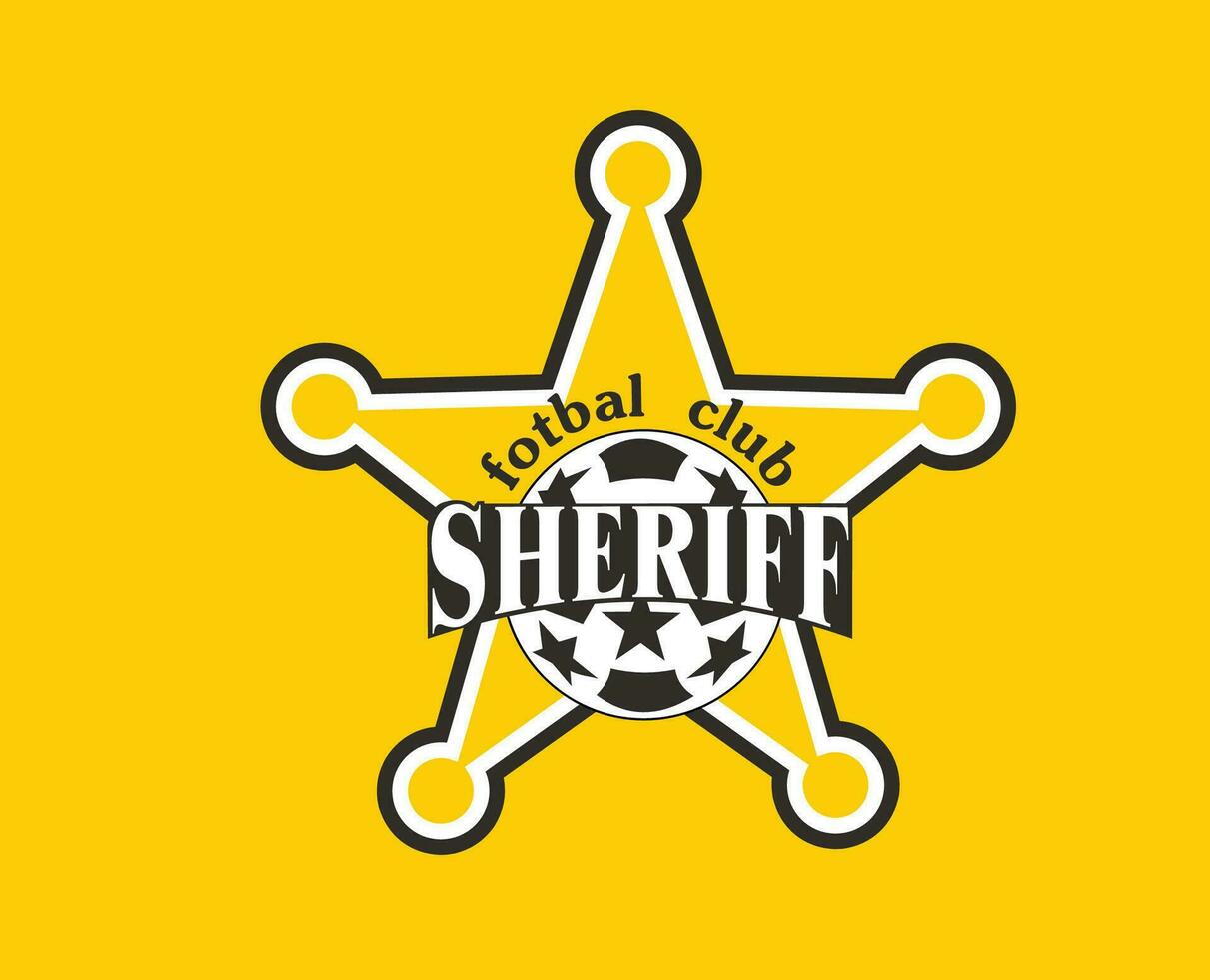 fc sheriff tiraspol club logo symbool Moldavië liga Amerikaans voetbal abstract ontwerp vector illustratie met geel achtergrond
