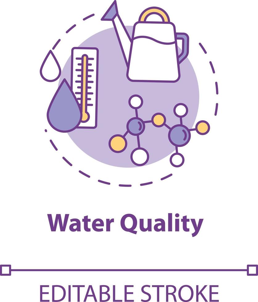 waterkwaliteit concept icoon vector