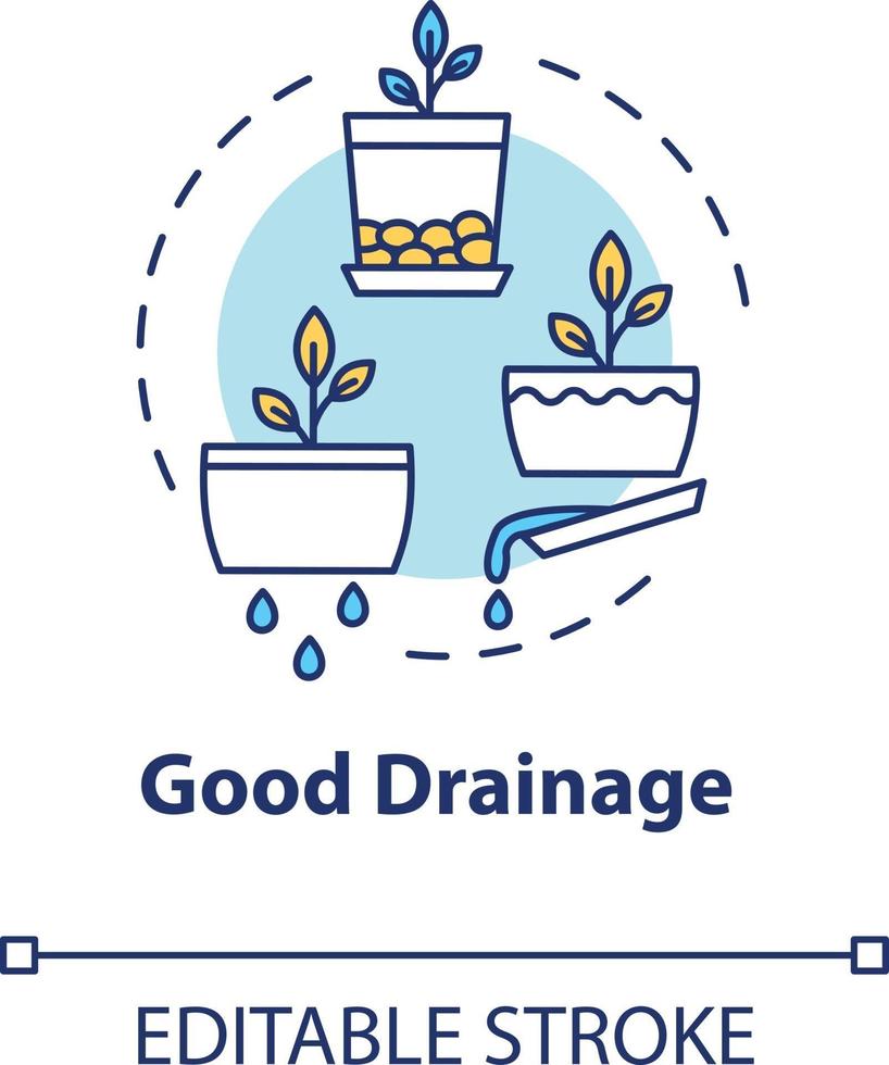 goede drainage concept icoon vector