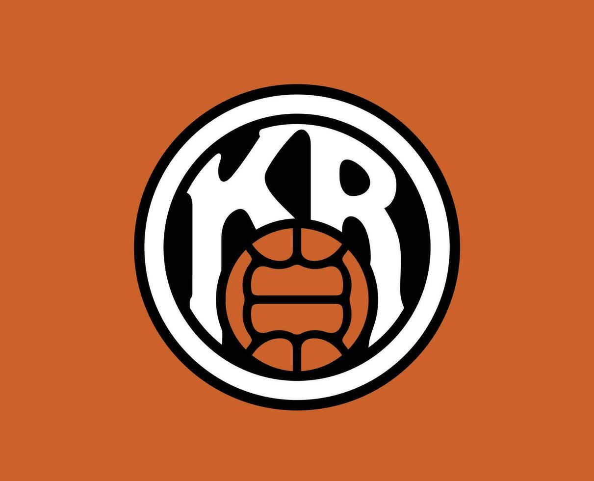 kr reykjavik club logo symbool IJsland liga Amerikaans voetbal abstract ontwerp vector illustratie met bruin achtergrond