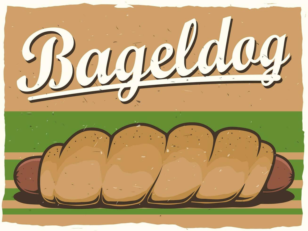 bagel hond poster sjabloon voor afdrukken vector