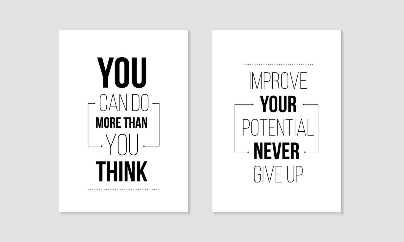 verbeteren uw potentieel nooit geven omhoog motiverende bedrijf citaten typografie leuze vector