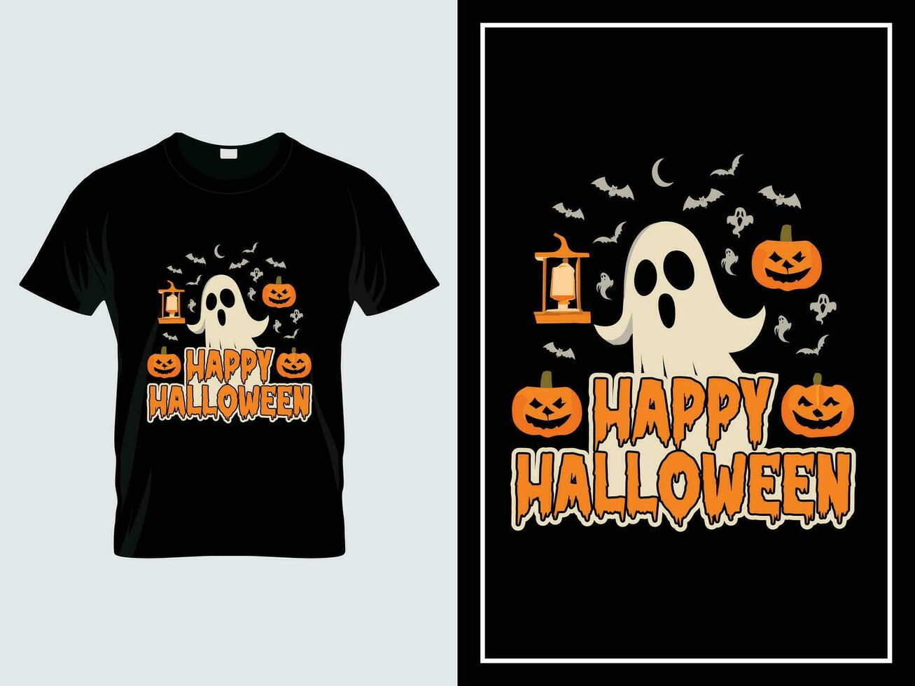 gelukkig halloween t overhemd ontwerp illustratie vector