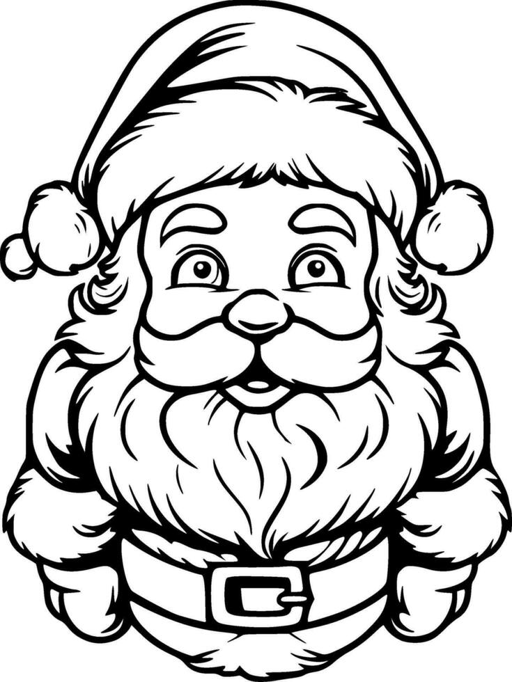 Kerstmis de kerstman claus kleur boek illustratie vector