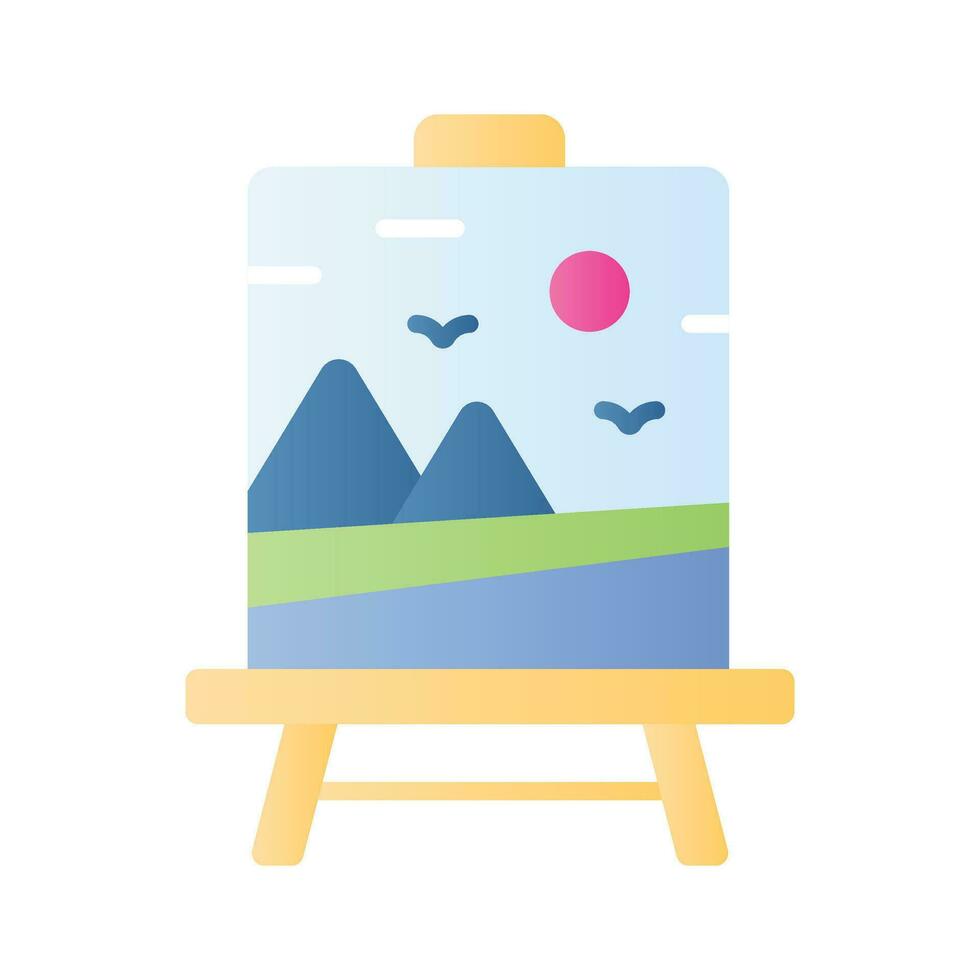 creatief icoon ontwerp van canvas schilderen, geïsoleerd Aan wit achtergrond vector