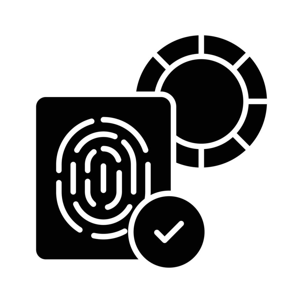 biometrisch verificatie vector ontwerp geïsoleerd Aan wit achtergrond