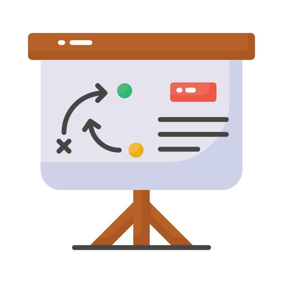 uniek icoon van bedrijf strategisch planning, bewerkbare vector van tactisch planning