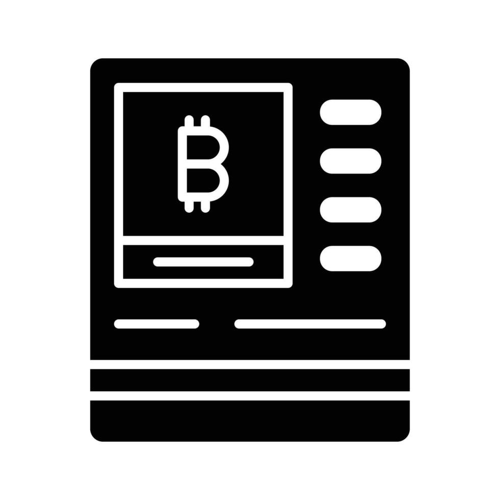 bitcoin Geldautomaat machine vector ontwerp klaar voor premie downloaden