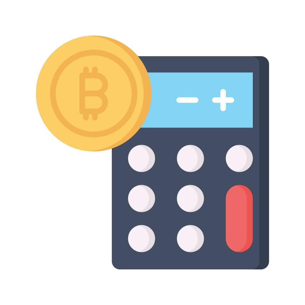 controleren deze verbazingwekkend bitcoin rekenmachine vector ontwerp, aanpasbare icoon