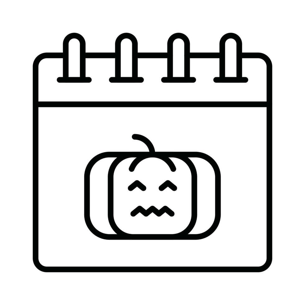 eng pompoen Aan kalender, concept vector ontwerp van halloween kalender
