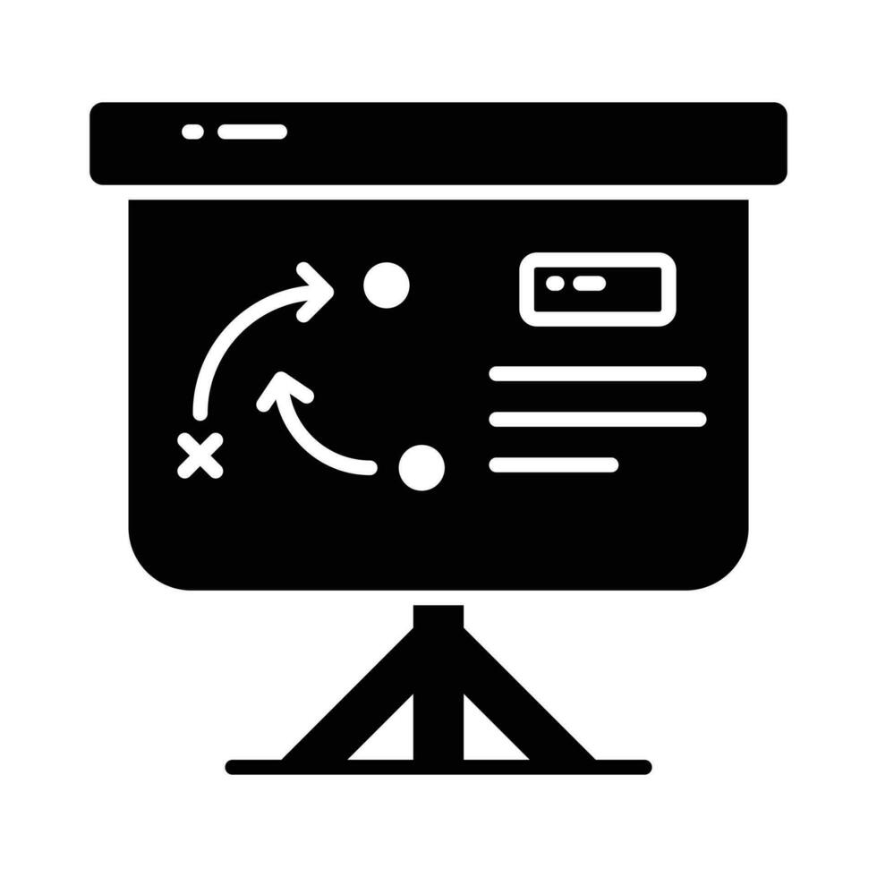 uniek icoon van bedrijf strategisch planning, bewerkbare vector van tactisch planning