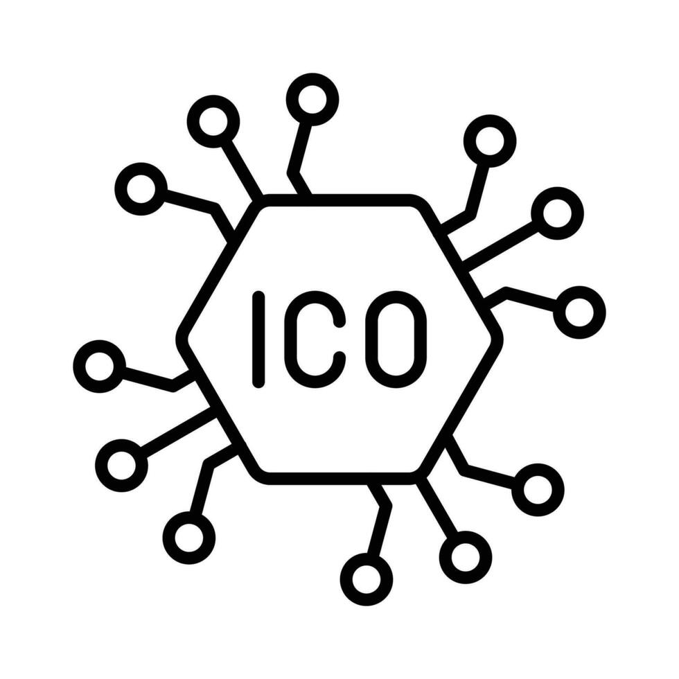 bitcoin ico vector ontwerp geïsoleerd Aan wit achtergrond