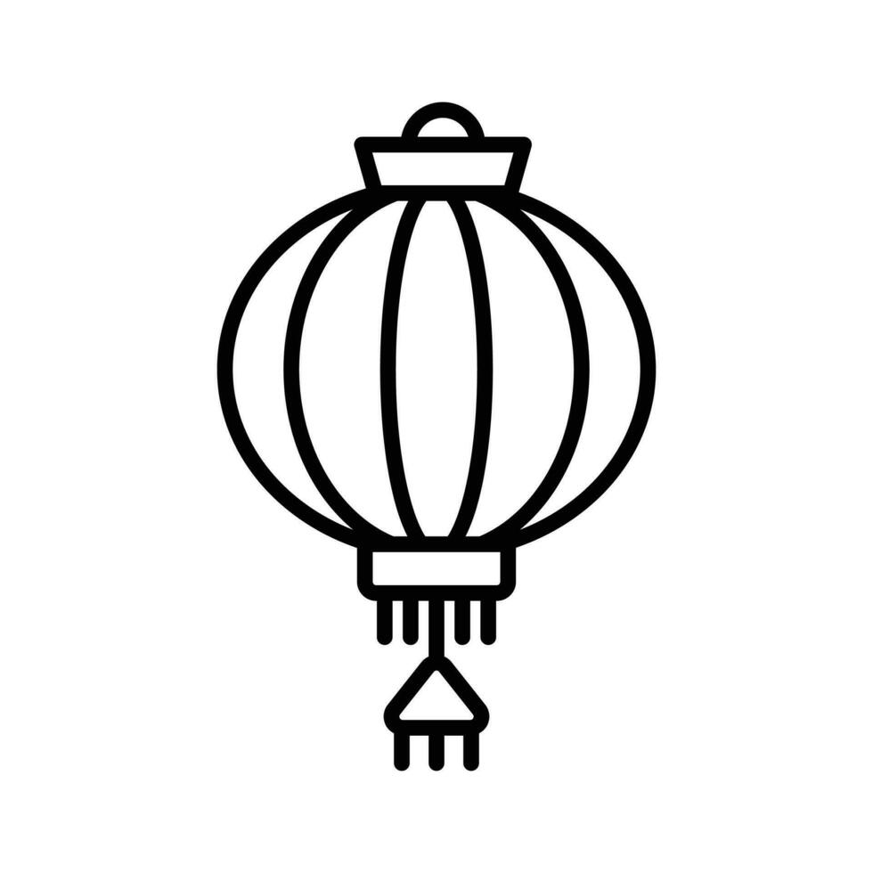 traditioneel Chinese lantaarn, Chinese papier lantaarn, decoratie accessoire, icoon van lantaarn vector