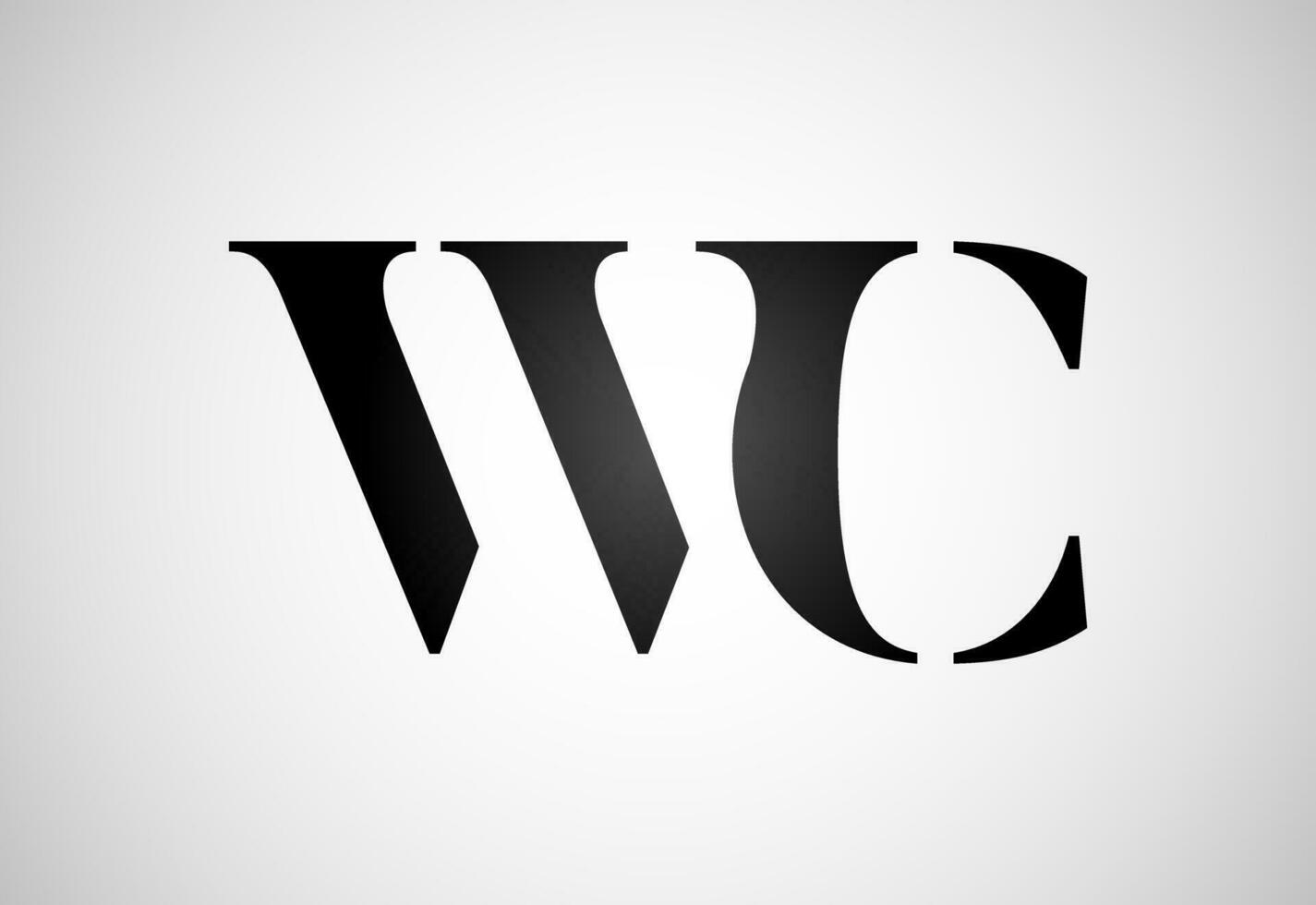 eerste brief w c logo ontwerp vector. grafisch alfabet symbool voor zakelijke bedrijf vector