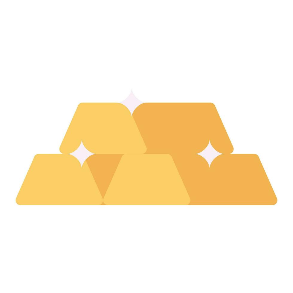 een boeiend icoon van goud bars, modern goud blokken vector ontwerp, financiën verwant concept icoon
