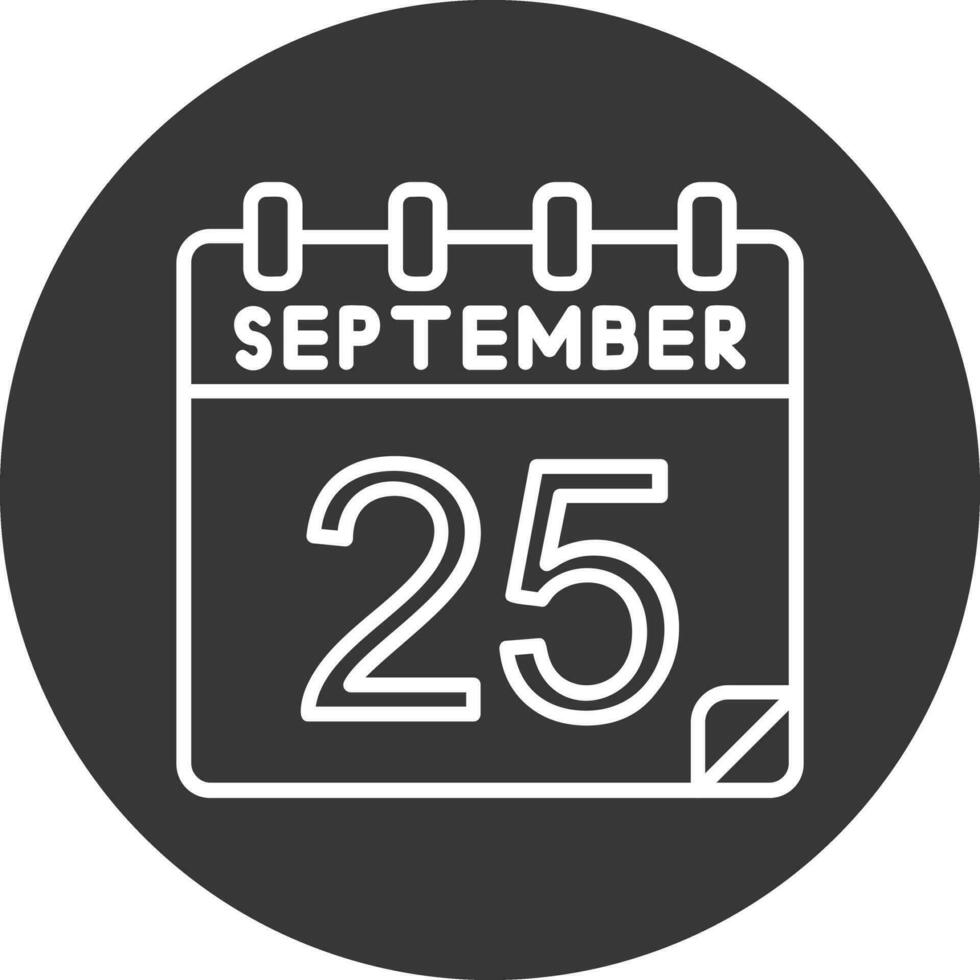 25 september vector icoon