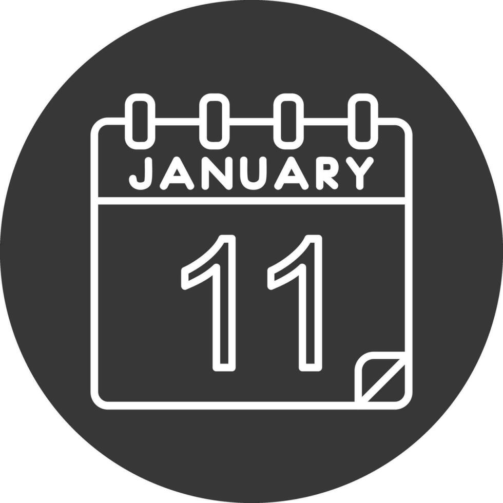 11 januari vector icoon